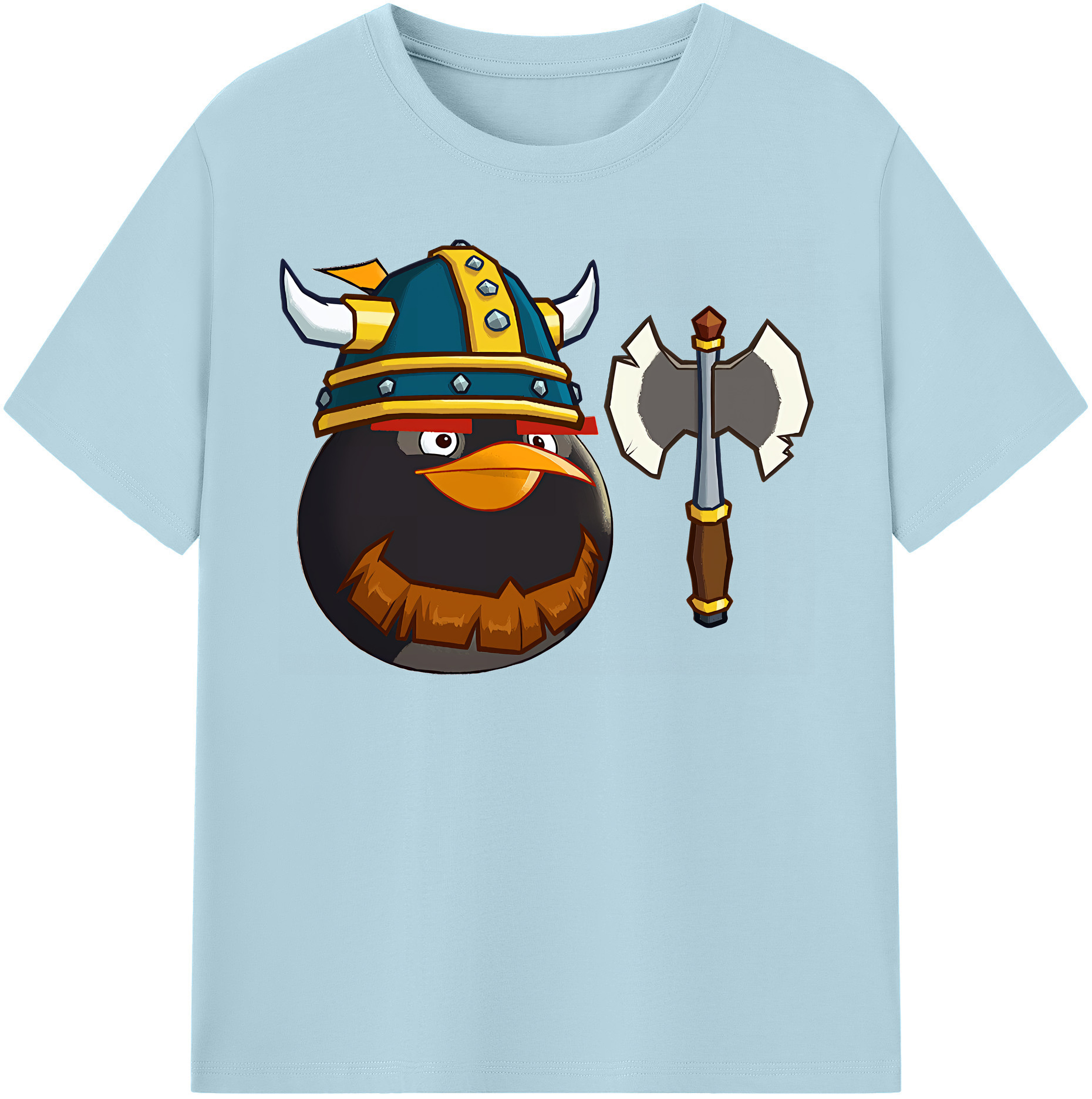 （画像用） Angry Birds アングリーバード 綿100％半袖Tシャツ（フロントプリント）